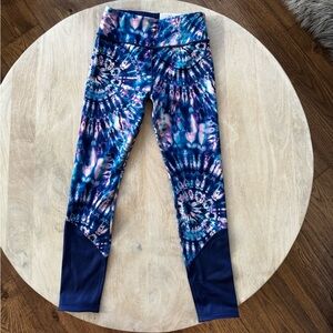 Justice Blue and Pink Tie-Dye Leggings NWT 10